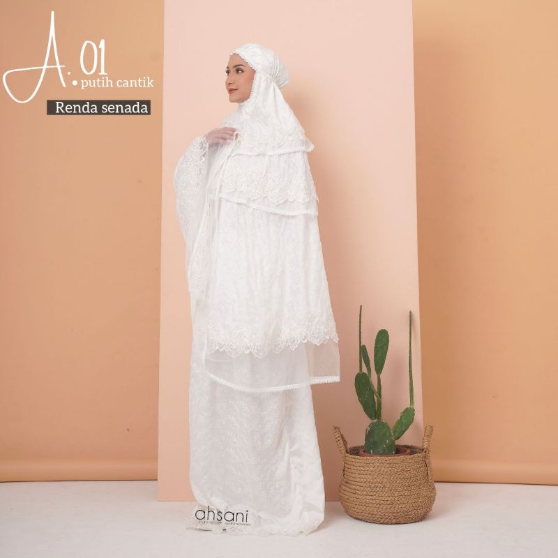 MUKENA SUTRA FULL BORDIR AHSANI MUKENAH DEWASA FULL BORDIR A.01