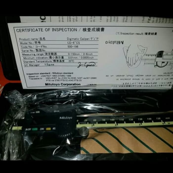 (UT)sigmat digital mitutoyo 6inch 500-196 original