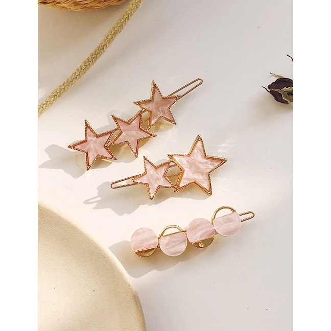 LRC Jepit Rambut Fashion Gold Shell Pentagram Hairpin F65340