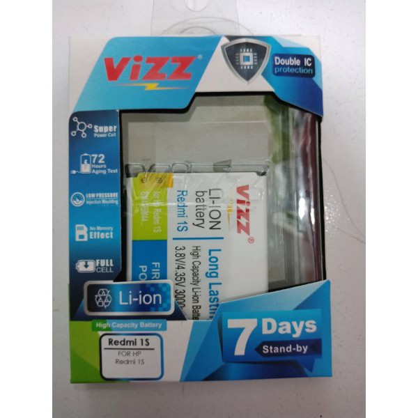 Battery Baterai Vizz Redmi 1S Original Double Power