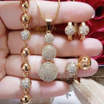 Xuping Set Perhiasan Lapis Emas 24k 3015n