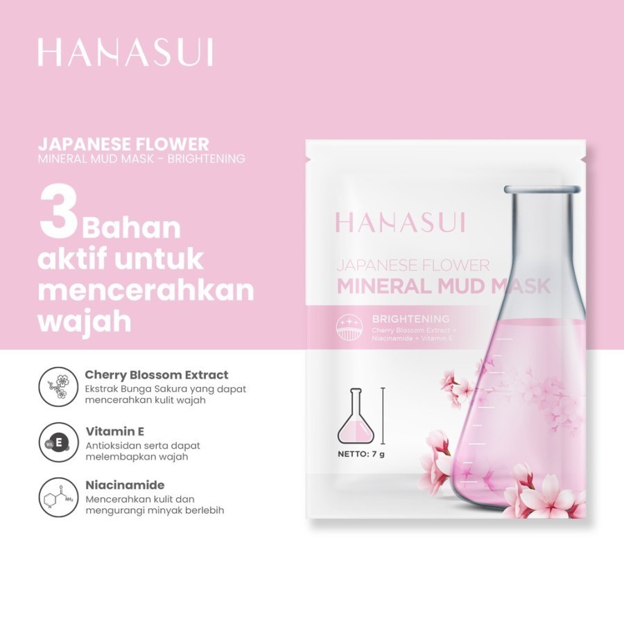 HANASUI Mineral Mud Mask | Masker Hanasui Masker Wajah by AILIN