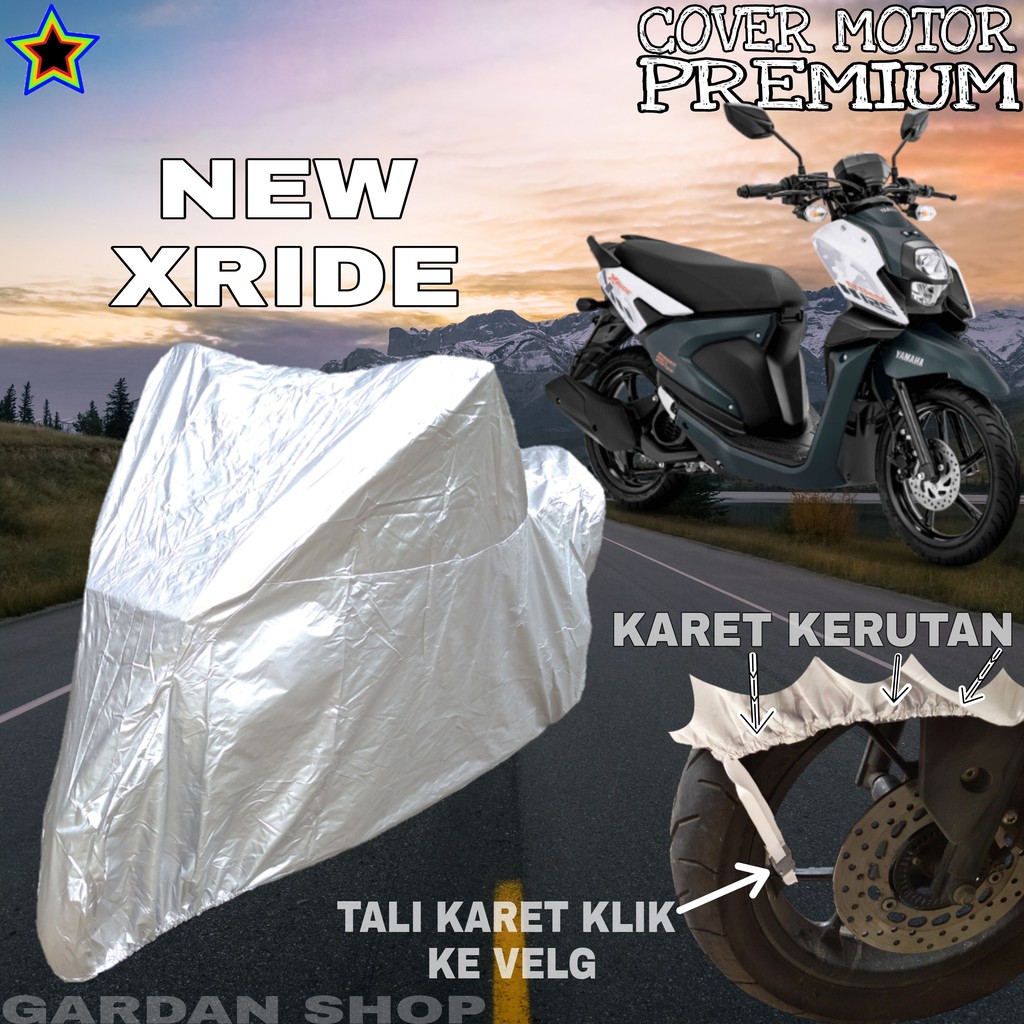 Sarung Motor NEW XRIDE SILVER POLOS Body Cover Penutup Motor X ride PREMIUM