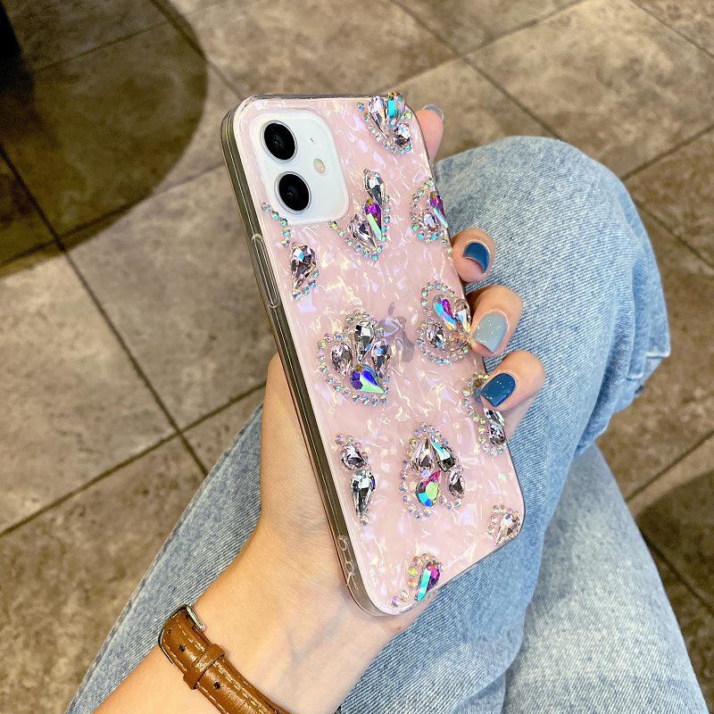 Silikon Glitter diamond Love Hati Iphone 7 8 SE 7+ 8+ X Xr Xs Max 11 Pro 12,Oppo Reno 4 4F 5 FH10