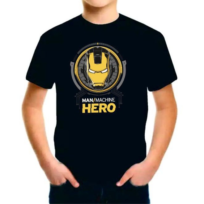 Kaos superhero anak Man Machine Hero Combad 24s - Black series