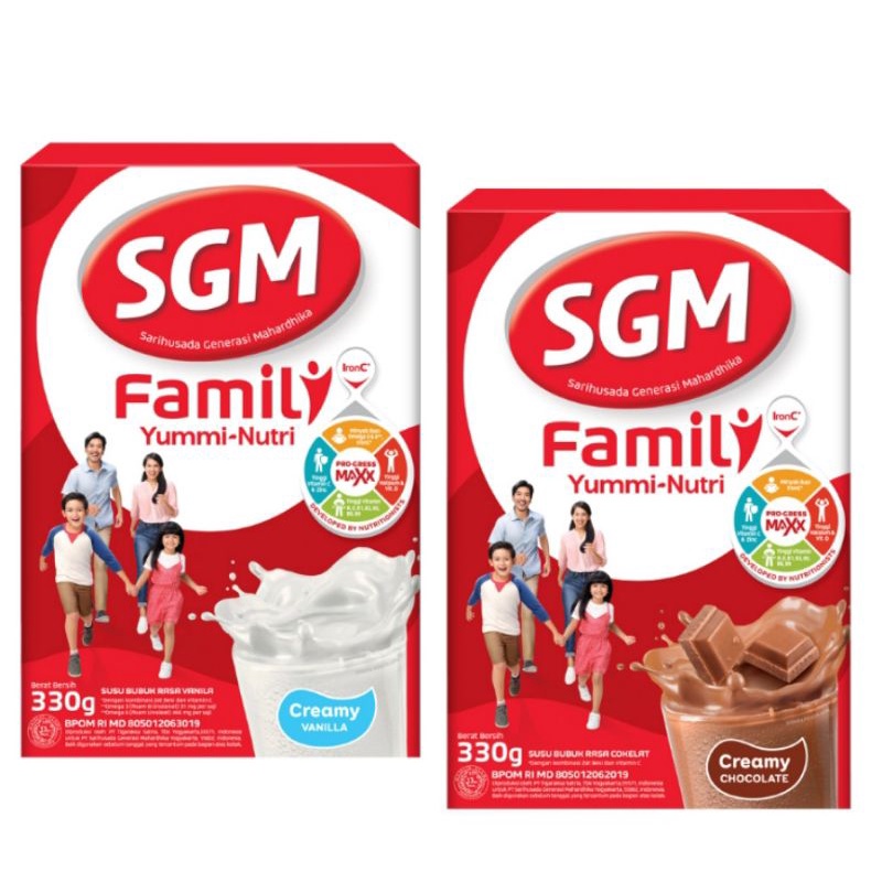 

SGM Family Yummi-Nutri Susu Bubuk Vanilla Cokelat Box 330 g