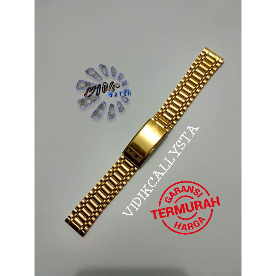 Strap Tali Jam Tangan Mido Ocean Star Commander Ocean Star Datoday 18mm Gold