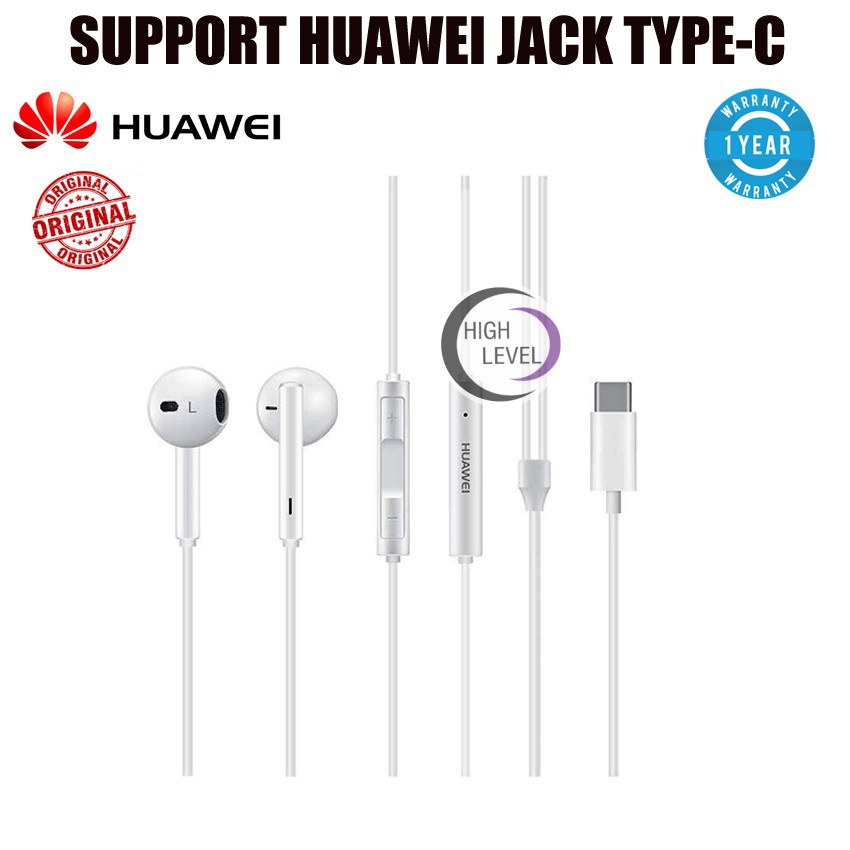 EARPHONE HANDSFREE HUAWEI P20 PRO / P30 PRO JACK TYPE C CM33 ORIGINAL