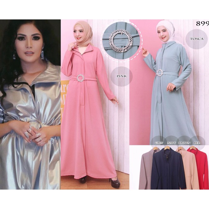 Best Seller Gamis Nibras NB 141 Promo Diskon 10 Ready Warna Hitam Navy Abu Tua Abu Muda dan Marun i