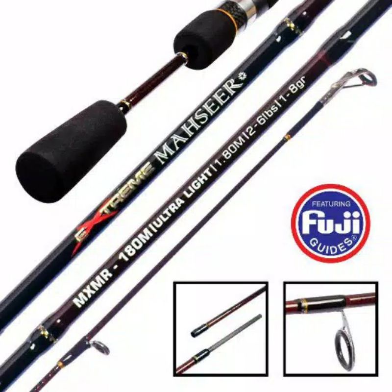 Joran Maguro Extreme Mahseer | Ring full Fuji | Sambung 2 | Ultra light | Casting | Silahkan pilih
