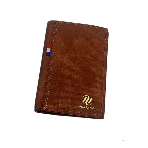 Dompet Pria Dompet Kulit PU Model Berdiri 3/4 Dompet Lipat Pria