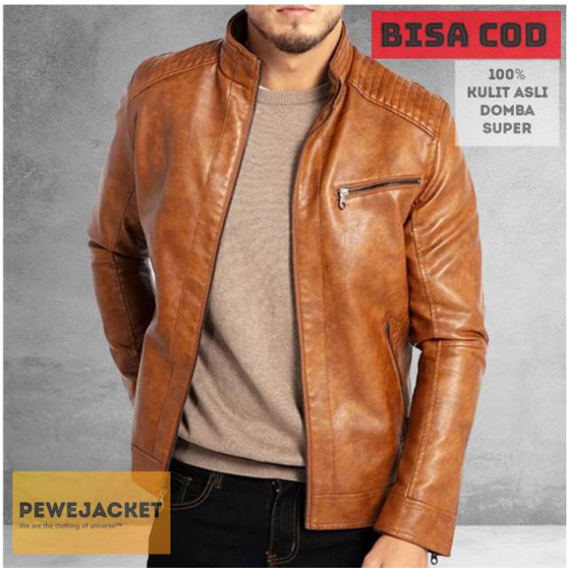 JAKET PRIA KULIT ASLI DOMBA SUPER/JAKET KULIT PRIA BIKERS/JAKET PRIA TOURING /JAKET KULIT MOTOR