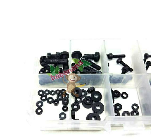 150pcs M2 M3 M4 M5 Nylon Screw Nut Washer