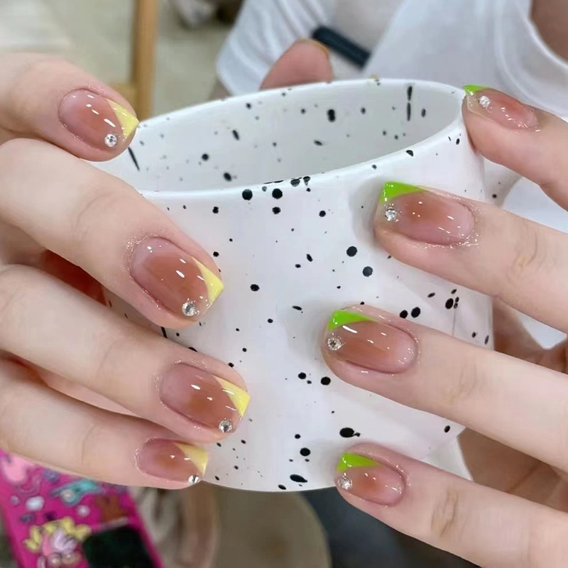 Z369 24pcs / Kotak Kuku Palsu Full Cover Untuk Dekorasi Nail Art