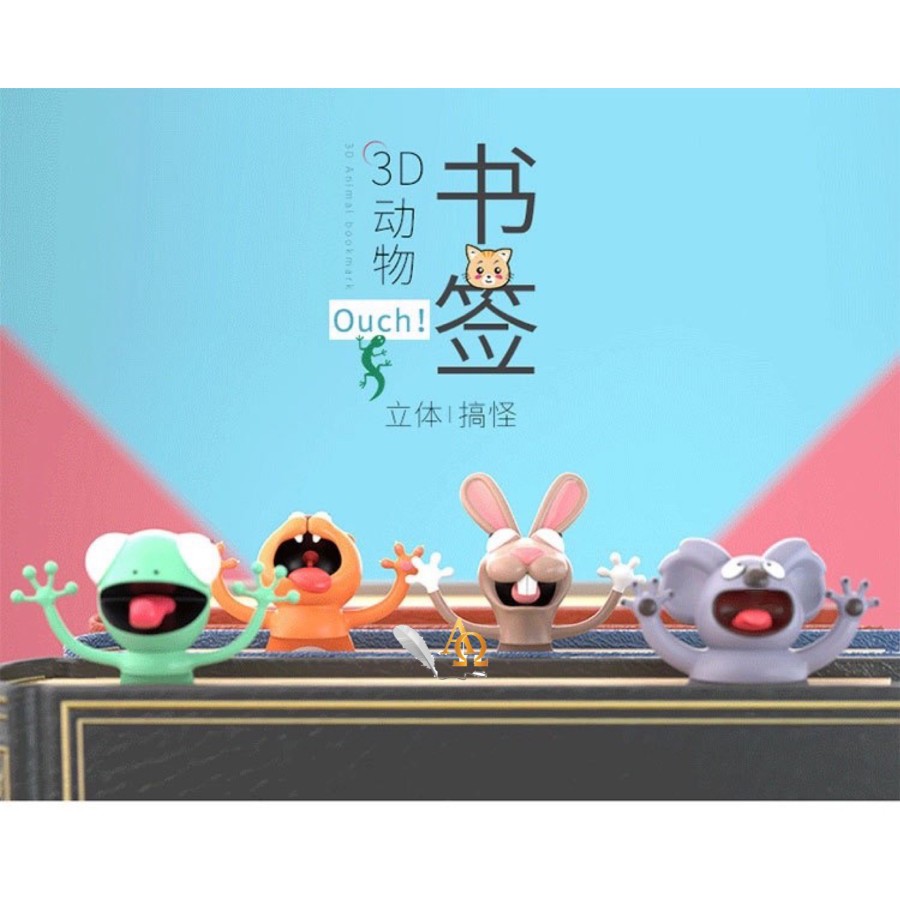 

Pembatas Buku Unik / Bookmark Edisi Animals Imut 3D Lux Limited