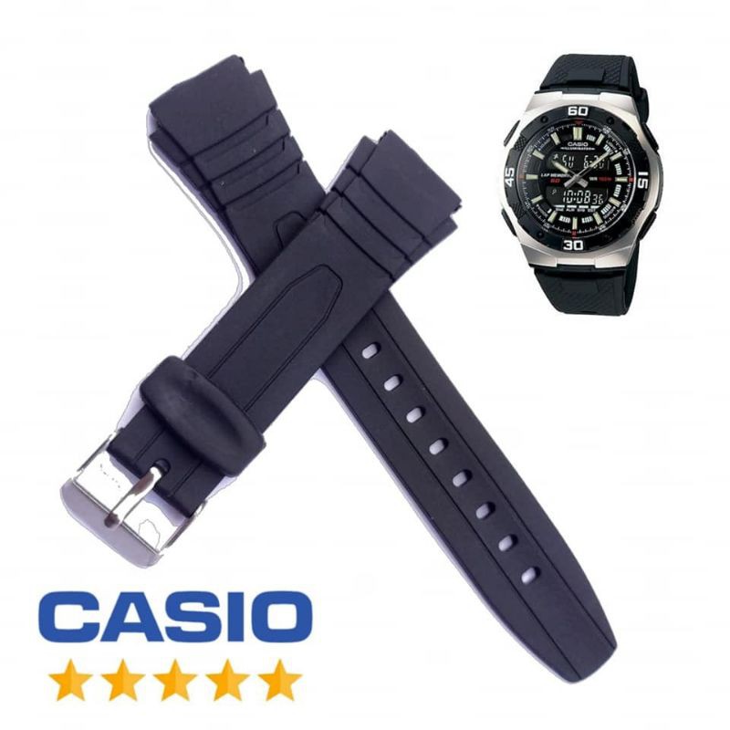 Tali Jam tangan casio AQ164  AQ-164 AQ 164 Rubber Strap Jam Casio AQ-164