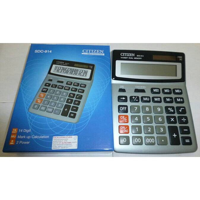 CITIZEN SDC-914 DESKTOP CALCULATOR/KALKULATOR MEJA