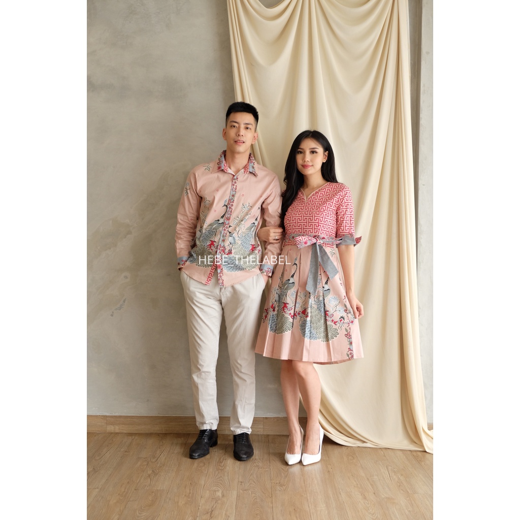 Min ( PEACH ) Batik Cheongsam Chinese New Year ( Men - Intan - Brenda - Daiyu - Amber - Nadine - Hera - Jenna ) Available Couple