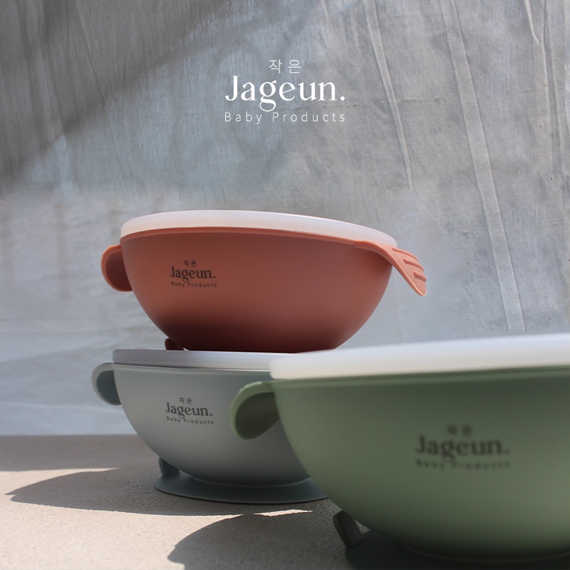 JAGEUN Premium Silicone Suction Bowl Mangkok Tempat Makan Bayi + Tutup