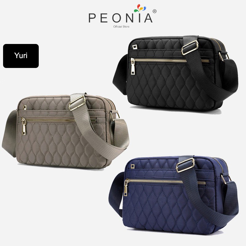 Tas Branded Peonia Selempang Kantor Kerja Sling Bag Hp Kecil Trendy Fashion Korea YURI BAG high qual