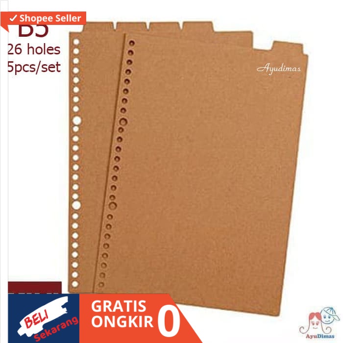 

MUJI B5 Paper Divider / Index Cards - Pembatas Binder Wolfe