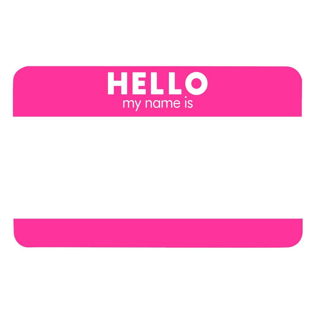 

Stiker Tagging Graffiti Hello My name is Bahan Vinyl Warna Pink - Sticker Label nama