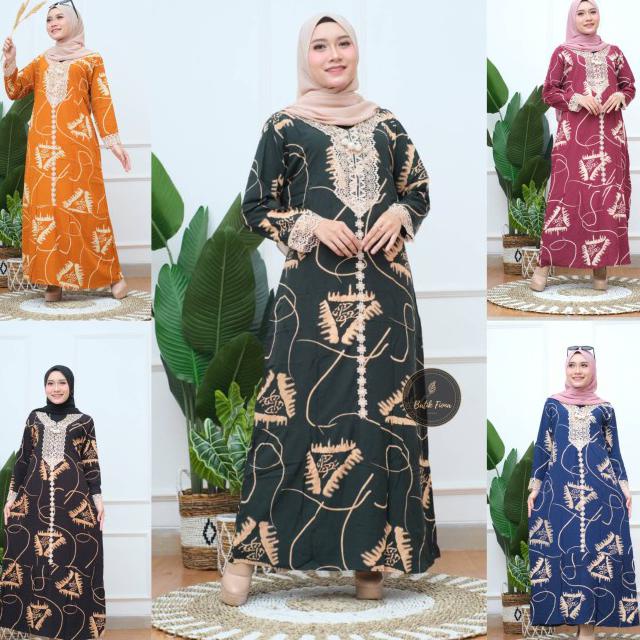 Daster Arab Lengan Panjang Motif Terbaru - Acak