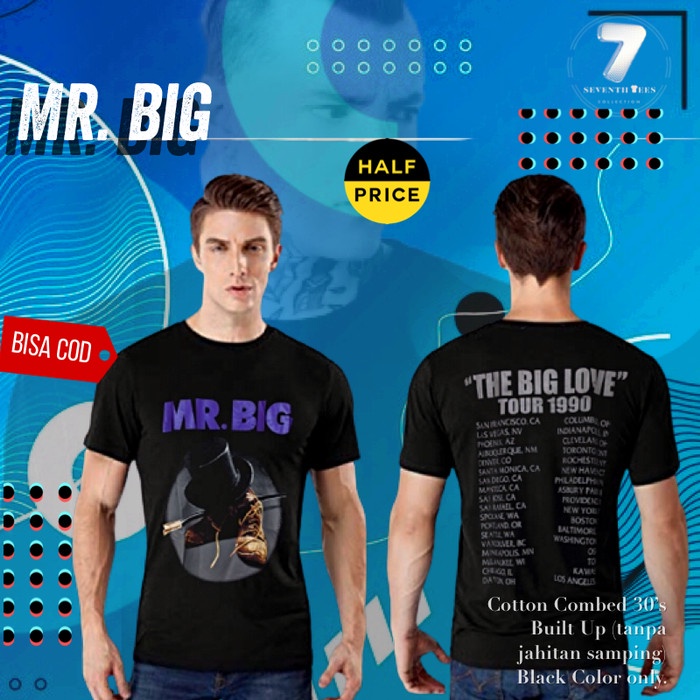 KAOS MR. BIG - THE BIG LOVE TOUR 1990 T-SHIRT ROCK BAND