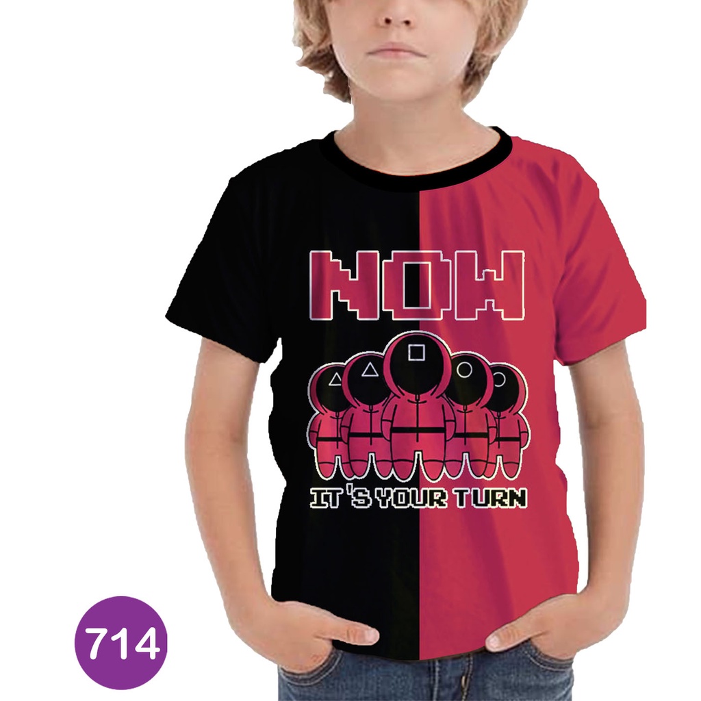 Baju Anak Squid Game Baju 3D Squid Game Full Printing #COWO-714