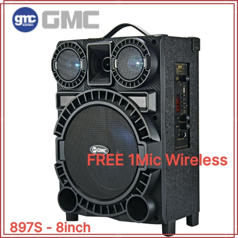 Speaker Portable GMC 899P Bluetooth Karaoke 2 Mic Wireless High Power-897S