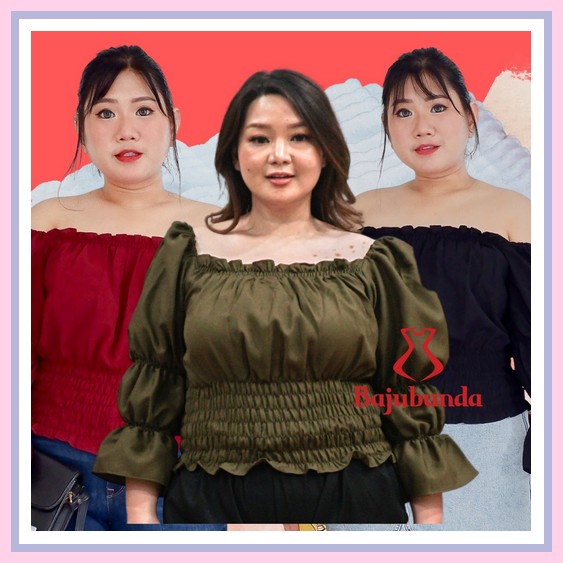 Kemeja Jumbo Wanita Hem Oversize Korea Besar Terbaru Big Size Kekinian Blouse Jumbo Wanita Ld 120 /