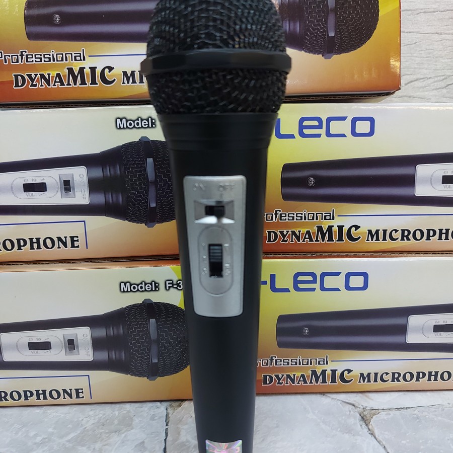 Microphone Kabel Fleco F-318 Mic Kabel Fleco 318 - Mic Karaoke Murah Berkualitas