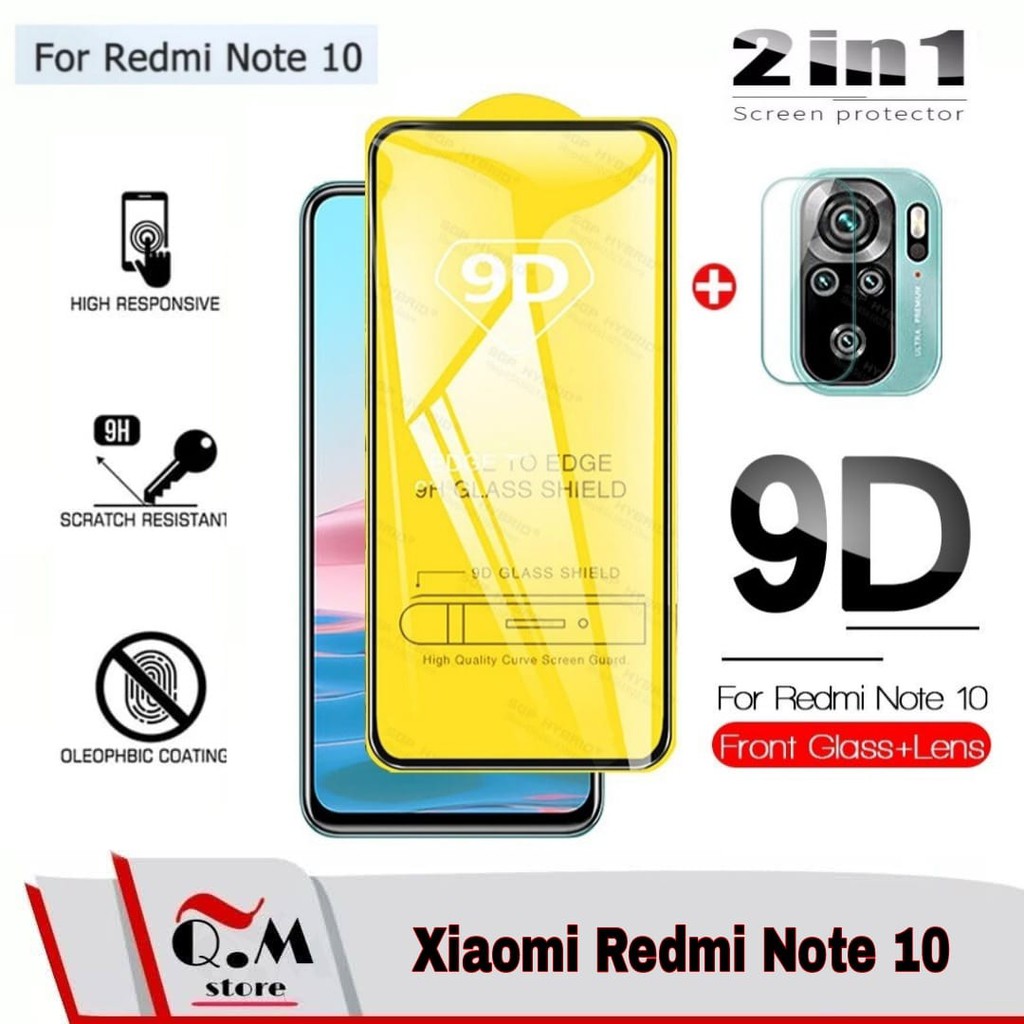 PAKET 2 IN1 Tempered Glass XIAOMI REDMI NOTE 10 PRO / NOTE 10 /REDMI 9/NOTE 9/NOTE 9 PRO  Lensa Camera