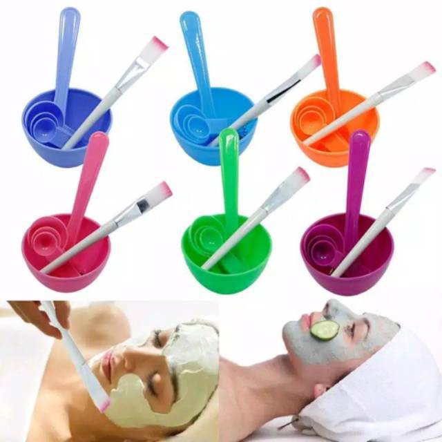 Mangkok Masker Set 4 in 1 Korean DIY MAKEUP MASK BOWL mangkuk masker