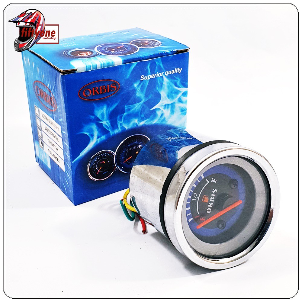 Fuel Meter Ampere Bensin Orbis Jarum LED Universal Motor