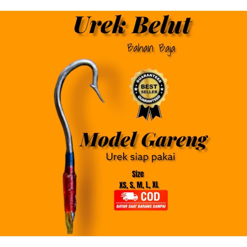 pancing belut sawah tajam urek sidat baja murah kail baja kuat tali warna siap pakai || model gareng