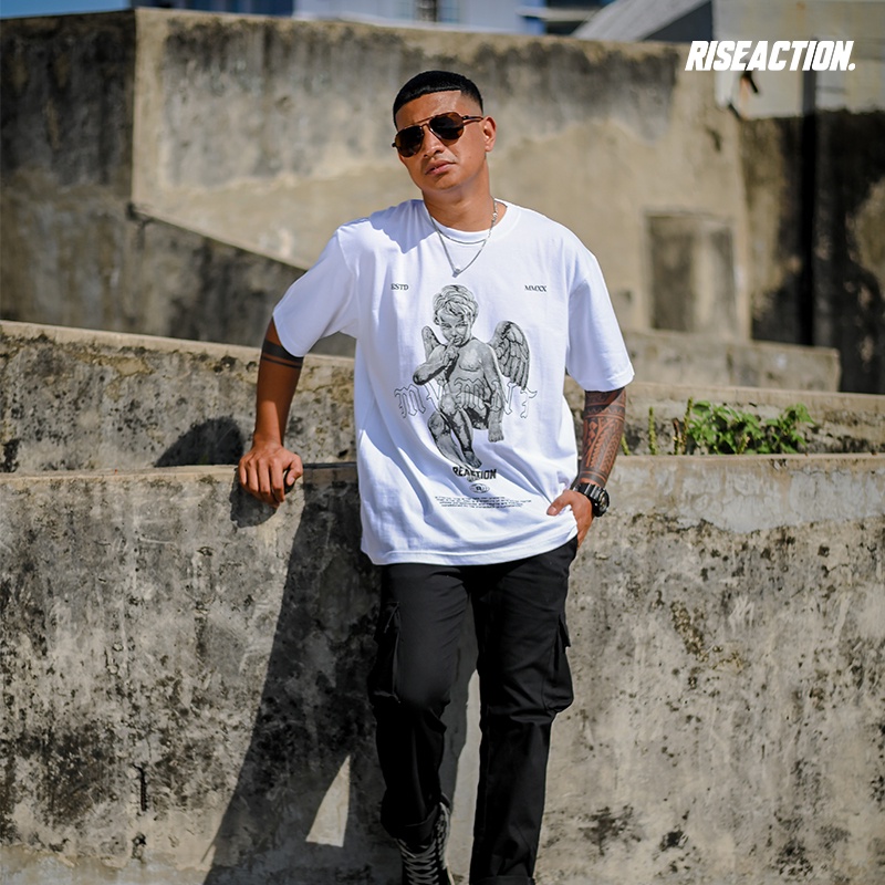 Riseaction "MVMNT ANGEL CUPID" T-Shirt Short Sleeve Kaos Unisex - White