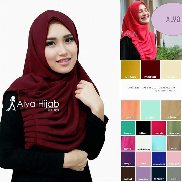 PROMO Alya kerudung instan jilbab instant premium PROMO Alya kerudung instan jilbab instant premium