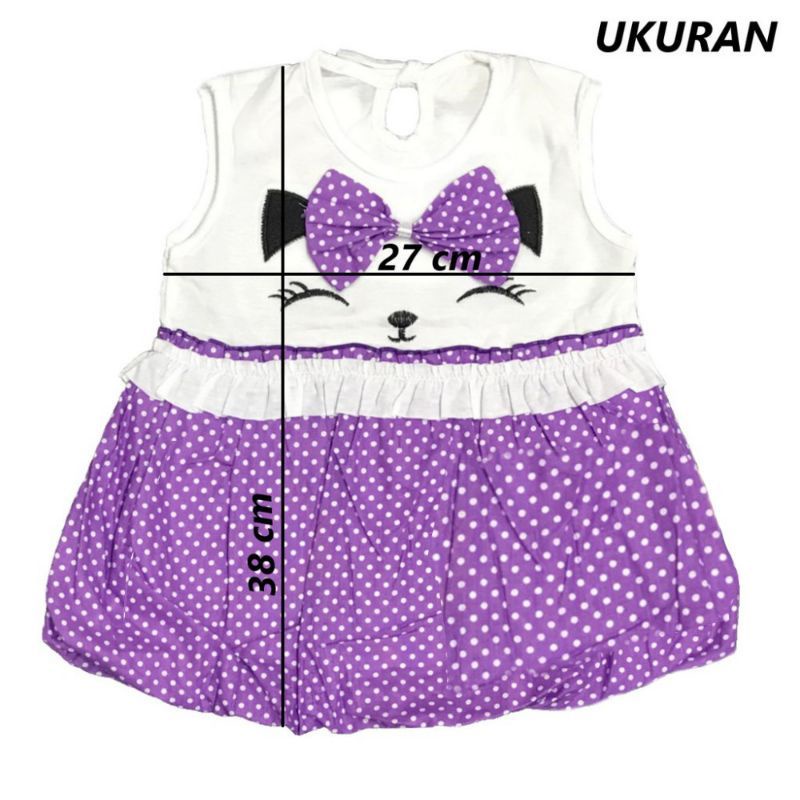 SNI Baby gift PLANET KIDZ PITA KOMBINASI Dress baju rok setelan katun anak bayi perempuan cewek 1 tahun