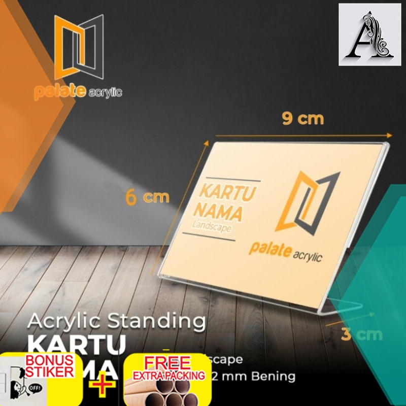 

Grosir akrilik kartu nama bentul L / Acrylic Kartu Nama / Akrilik Kartu Nama - LANDSCAPE