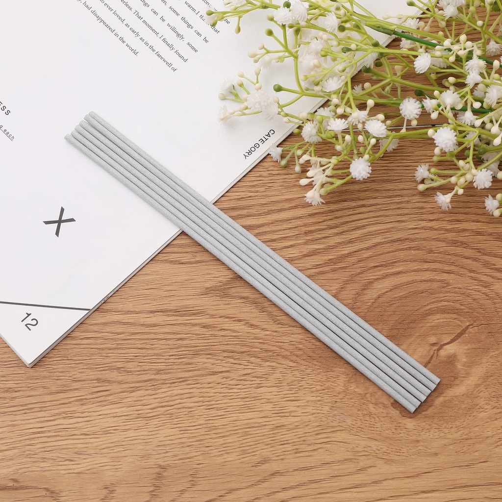 Home Reed Diffuser Fiber Stick Hitam & Putih 3mm x 20cm-Abu-Abu