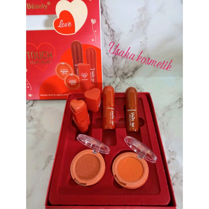 Kiss Beauty Touch your Heart isi[Stick&amp;lipp gloss&amp;Blusher&amp;eyesedow] 5in1 No.83198-03