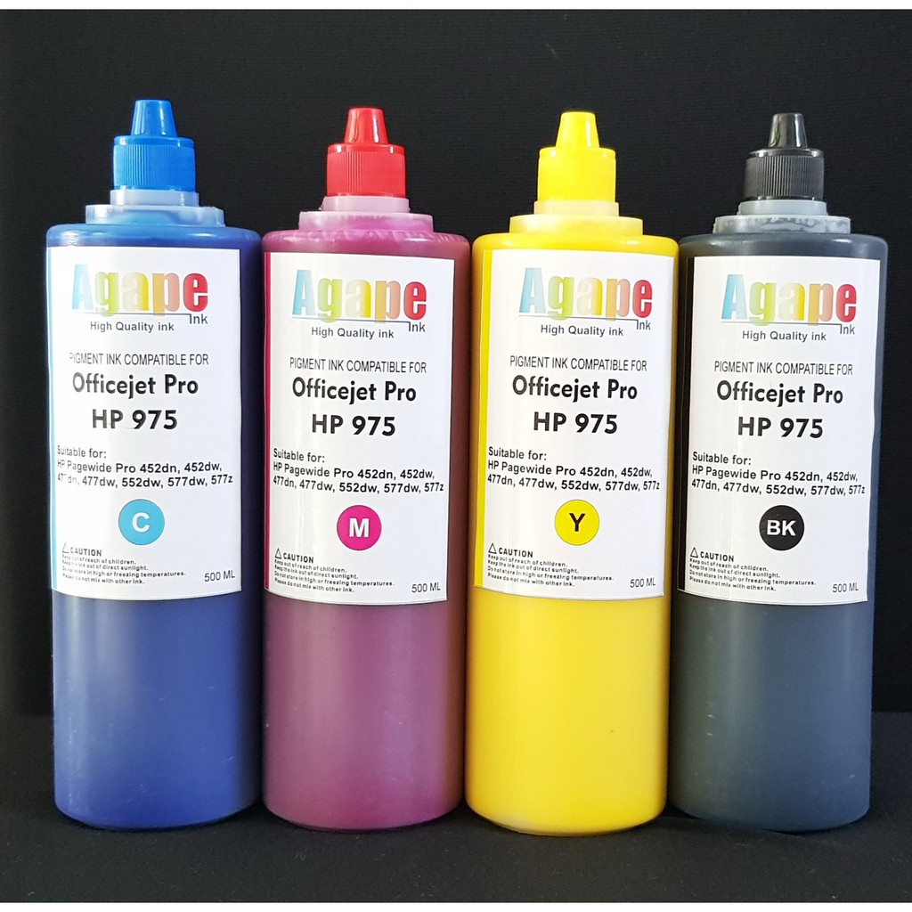 Tinta Hp 975 refill compatible PIGMENT 500ML