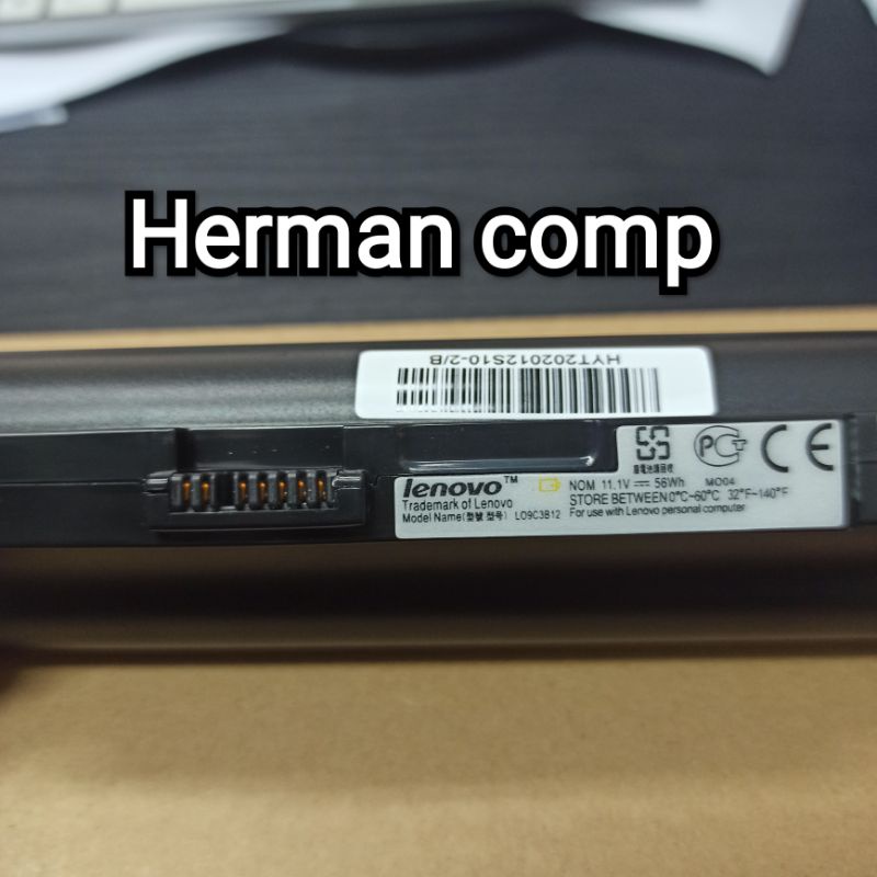 Original Baterai Laptop IBM Lenovo Ideapad S12 S10-2 20027 2957 S100C Black