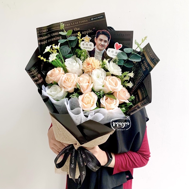 BUKET BUNGA OPPA (15 Tangkai) Buket Bunga Palsu Mayn Project