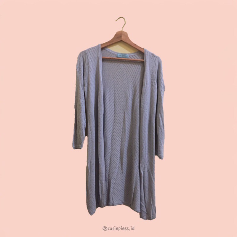 [ preloved ] cardigan brokat panjang