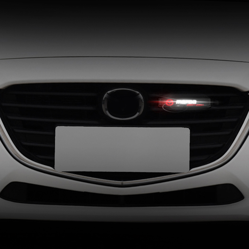 Dengan lampu LED Stiker Lencana Grille Depan Mobil With LED light Car Front Grille Emblem Badge Stickers For Mazda Mazdaspeed CX-30 CX-8 Mazda3 CX-3 CX-9 Mazda6 CX-5 Mazda2