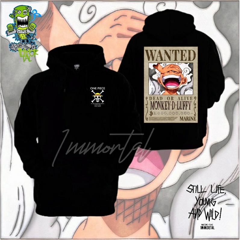 Jaket hoodie anime one piece luffy bounty