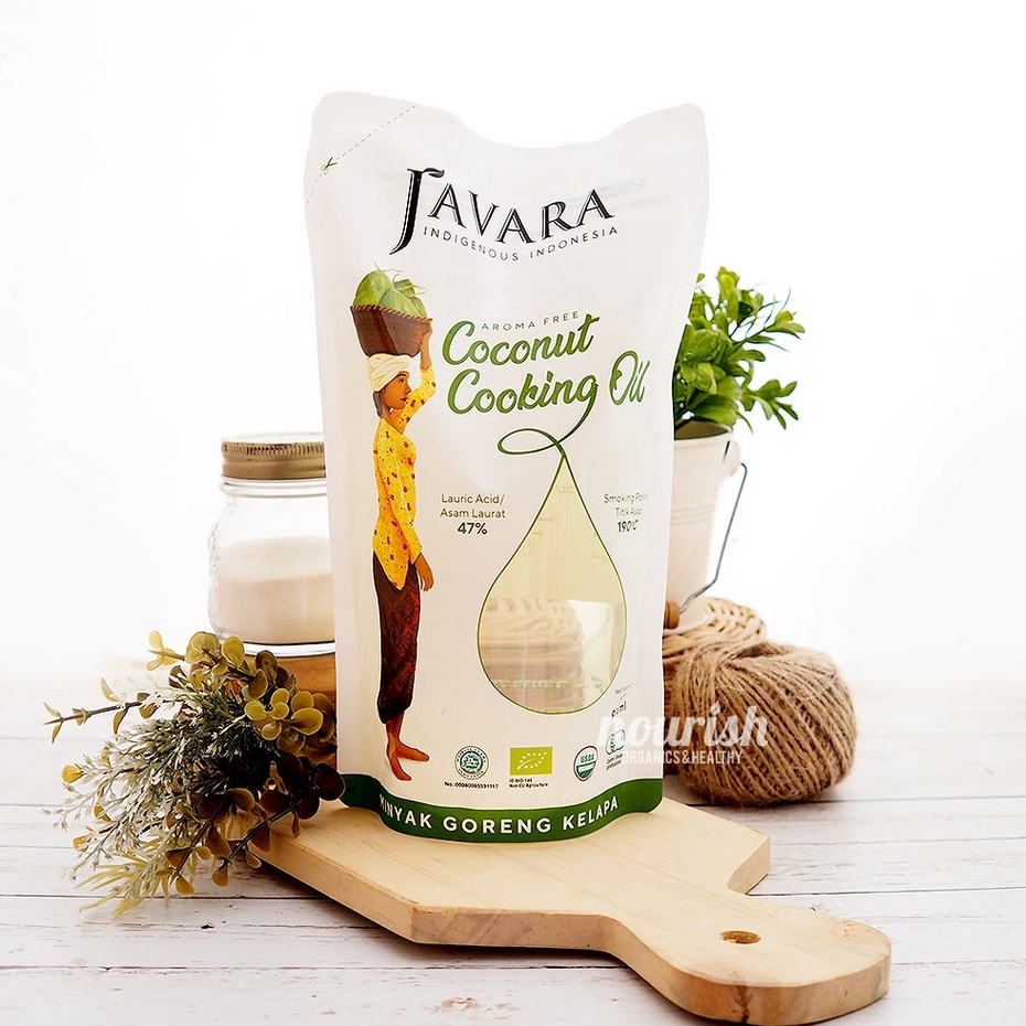 Javara, Minyak Goreng Kelapa Organik 900ml (Coconut Oil)