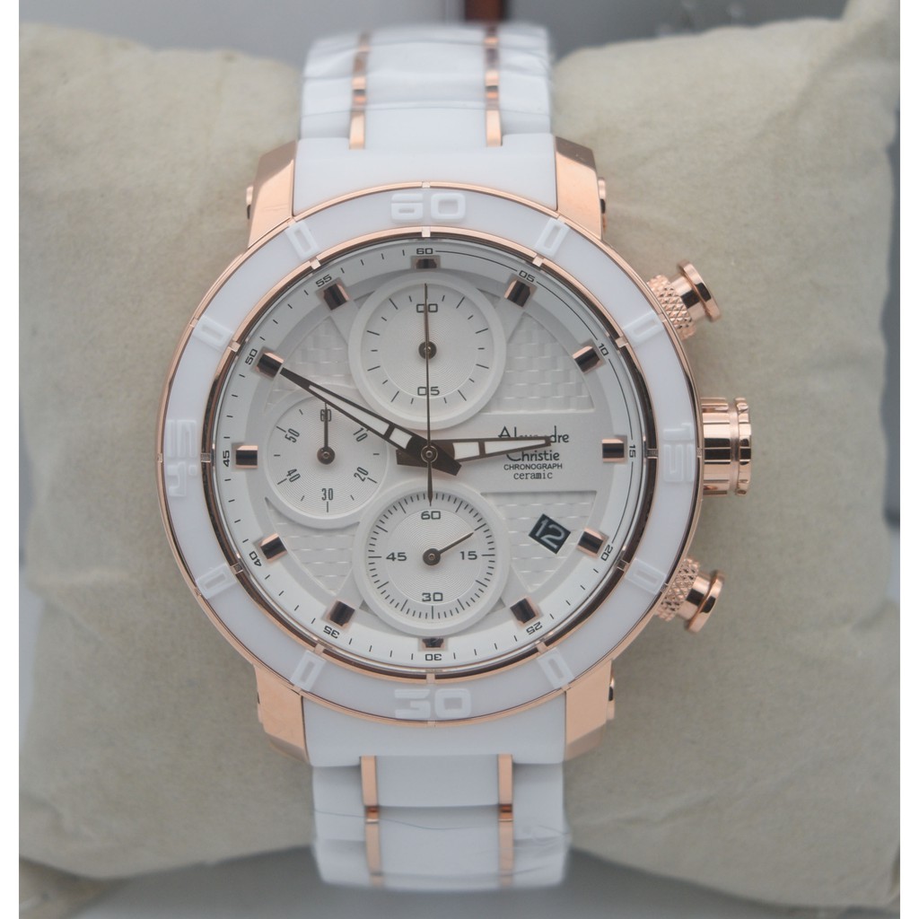Alexandre Christie AC 6292 Rose Gold White Keramik